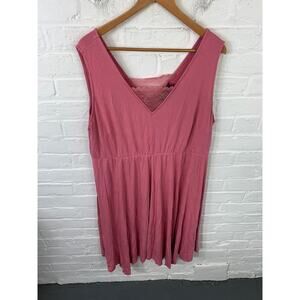 Lane Bryant Women's Soft Stretchy Fit & Flare Dress Sleeveless Pink Size 18